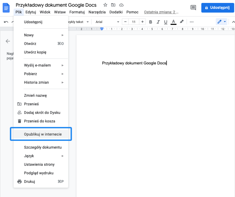 Jak wstawić dokument z Google Drive na stronę?